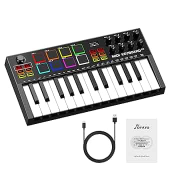 鍵盤楽器 iroha Amazon | OYAYO USB MIDIキーボードコントローラー 25鍵